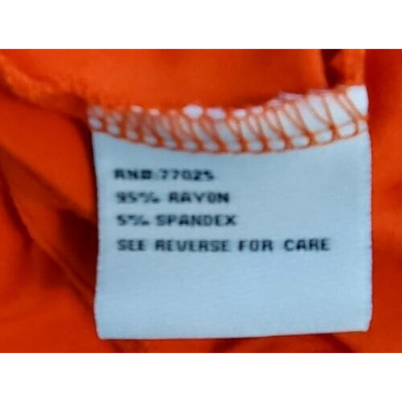 Liz Lange Maternity Womens M Orange Sleeveless V-Neck Stretchy Maternity Dress - Picture 6 of 7